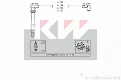 KW 360503 -  Комплект проводов зажигания