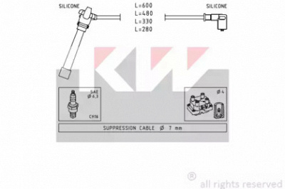 KW 360505 - Комплект проводов зажигания