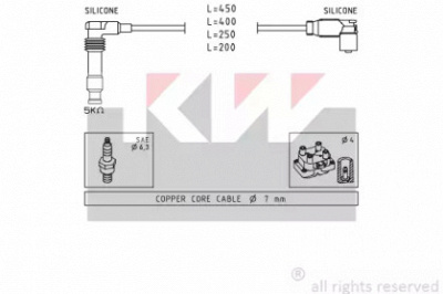 KW 360506 - Комплект проводов зажигания