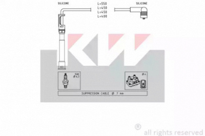 KW 360681 - Комплект проводов зажигания
