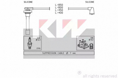 KW 360714 - Комплект проводов зажигания