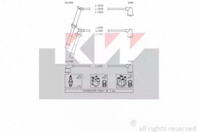 KW 360760 - Комплект проводов зажигания