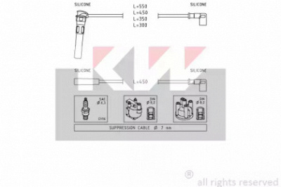 KW 360888 -  Комплект проводов зажигания