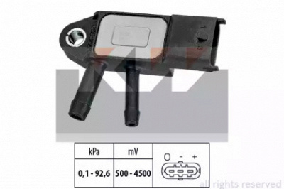 KW 493292 -  Датчик, давление выхлопных газов