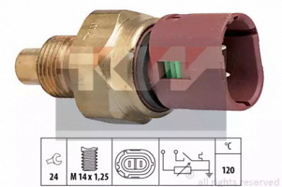 KW 530522 -  Датчик, температура охлаждающей жидкости