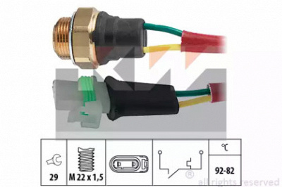 KW 550127 -  Термовыключатель, вентилятор радиатора