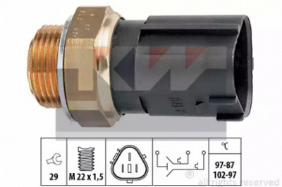 KW 550690 -  Термовыключатель, вентилятор радиатора