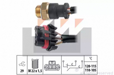 KW 550703 - Термовыключатель, вентилятор радиатора