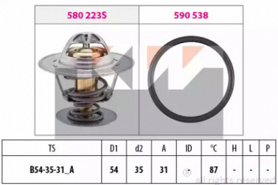 KW 580434 -  Термостат, охлаждающая жидкость