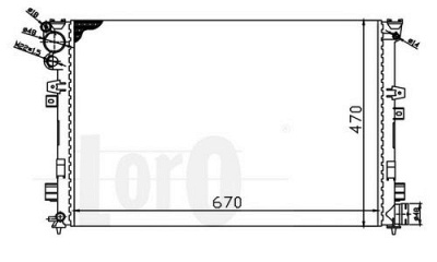 LORO 0160170057 -  Радиатор, охлаждение двигателя