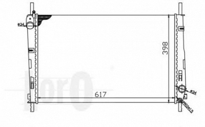 LORO 0170170015 -  Радиатор, охлаждение двигателя