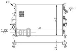 LORO 0170170050b -  Радиатор, охлаждение двигателя