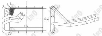 LORO 0190150005b -  Теплообменник, отопление салона