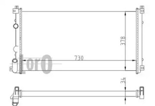LORO 0370170070 -  Радиатор, охлаждение двигателя