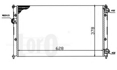 LORO 0460170004 -  Радиатор, охлаждение двигателя