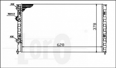 LORO 0530170009 -  Радиатор, охлаждение двигателя