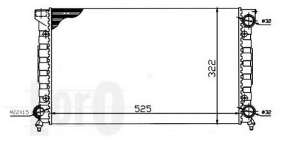 LORO 0530170022 -  Радиатор, охлаждение двигателя