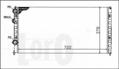LORO 0530170032 -  Радиатор, охлаждение двигателя