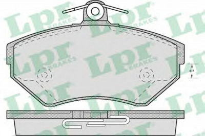 LPR 05p718 -  Комплект тормозных колодок, дисковый тормоз