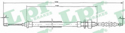 LPR c0115b -  Трос, стояночная тормозная система