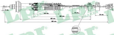 LPR c0153c -  Трос, управление сцеплением