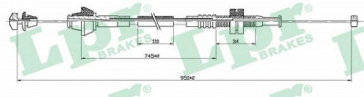 LPR c0168a -  Тросик газа