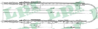 LPR c0278b -  Трос, стояночная тормозная система