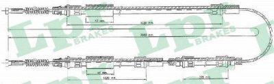 LPR c0280b -  Трос, стояночная тормозная система