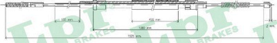 LPR c0303b -  Трос, стояночная тормозная система