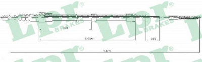 LPR c0305b -  Трос, стояночная тормозная система
