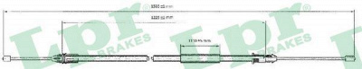 LPR c0403b -  Трос, стояночная тормозная система