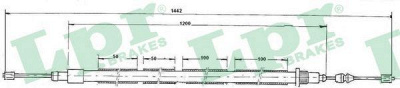 LPR c0607b -  Трос, стояночная тормозная система