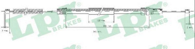 LPR c0629b -  Трос, стояночная тормозная система