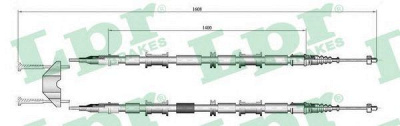LPR c0654b -  Трос, стояночная тормозная система