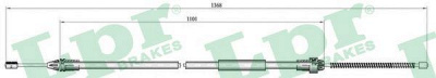 LPR c0681b -  Трос, стояночная тормозная система