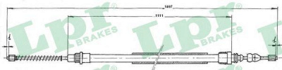 LPR c0697b -  Трос, стояночная тормозная система