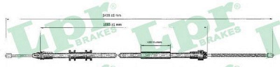 LPR c0699b -  Трос, стояночная тормозная система