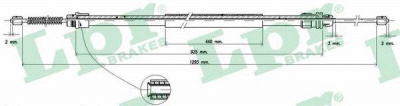 LPR c0740b -  Трос, стояночная тормозная система