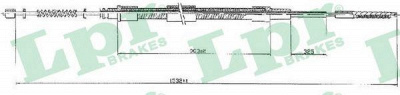 LPR c0802b -  Трос, стояночная тормозная система