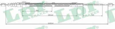 LPR c0952b -  Трос, стояночная тормозная система