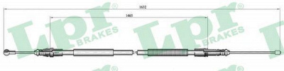 LPR c1040b -  Трос, стояночная тормозная система