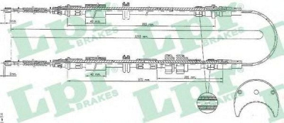 LPR c1430b -  Трос, стояночная тормозная система