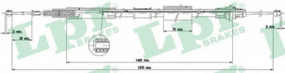 LPR c1578b -  Трос, стояночная тормозная система