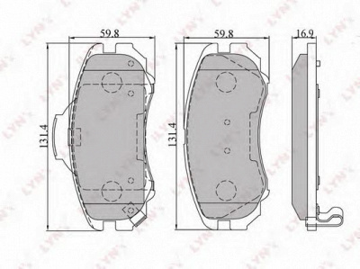 LYNXAUTO bd3602 -  Комплект тормозных колодок, дисковый тормоз