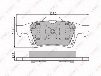 LYNXAUTO bd6302 -  Комплект тормозных колодок, дисковый тормоз