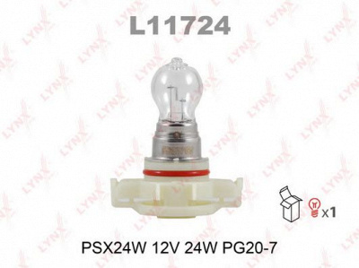 LYNXAUTO l11724 -  L11724 ЛАМПА НАКАЛИВАНИЯ PSX24W 12V 24W PG20/7