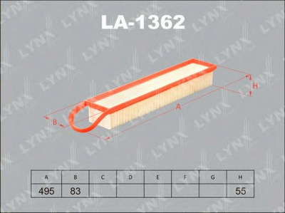 LYNXAUTO la1362 -  Воздушный фильтр