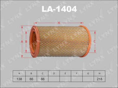 LYNXAUTO la1404 -  Воздушный фильтр