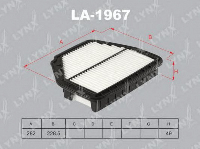 LYNXAUTO la1967 -  Воздушный фильтр