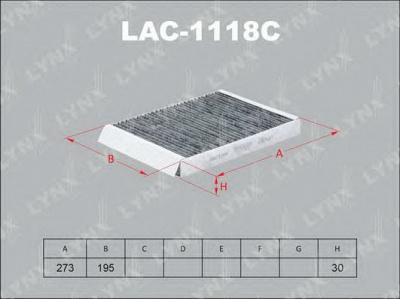LYNXAUTO lac1118c -  Фильтр воздуха в салоне